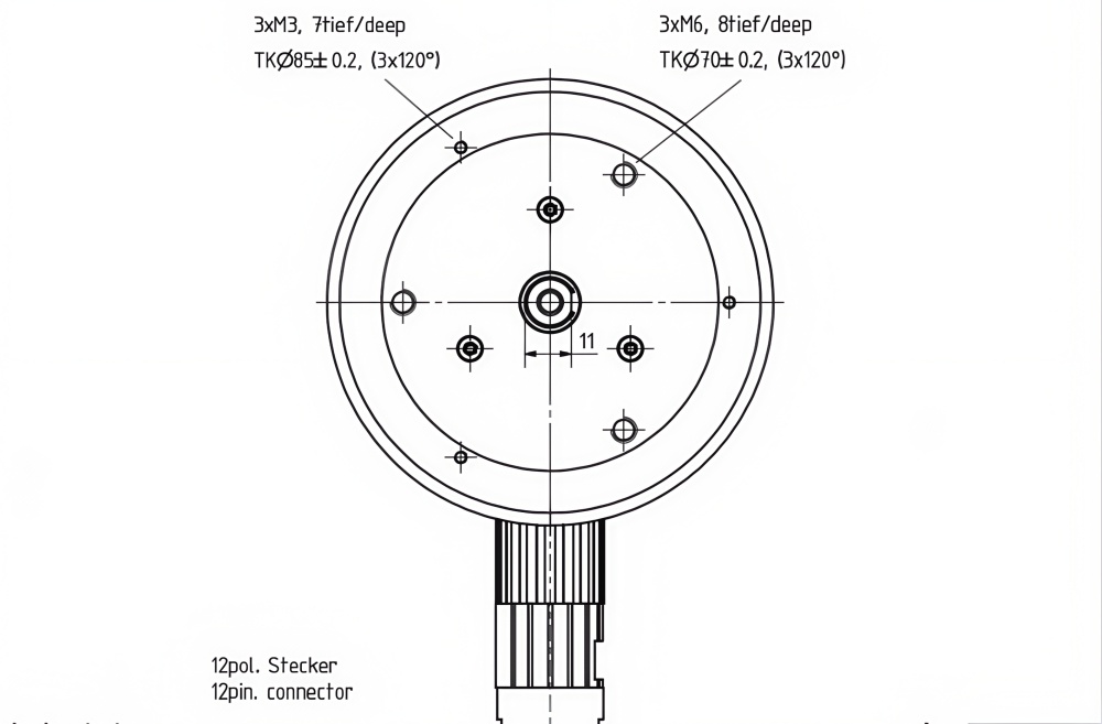 CEV65M-10736 CEV65M*4096/4096 SSI 80ZB12FL24 Absolute rotary Encoder(Replacement model)-EncoderWorks